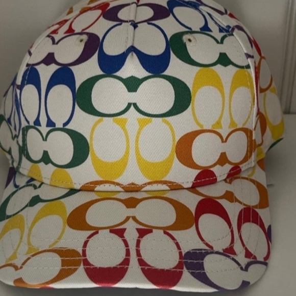SALE NEW Coach Rainbow Signature Baseball Hat - Picture 10 of 16